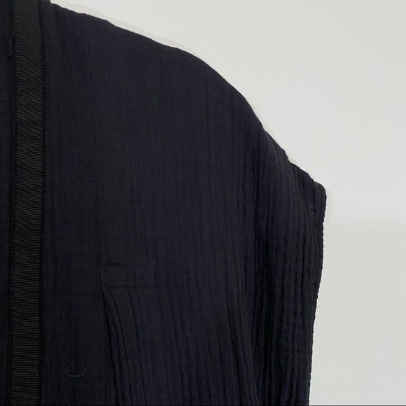 Raquel Allegra Button Front Gauze Midi Dress 0 - Picture 6 of 8